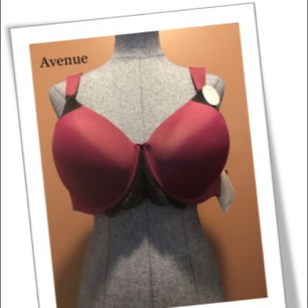 Avenue Pinot Noir Dream Curves Bra NWT 44C